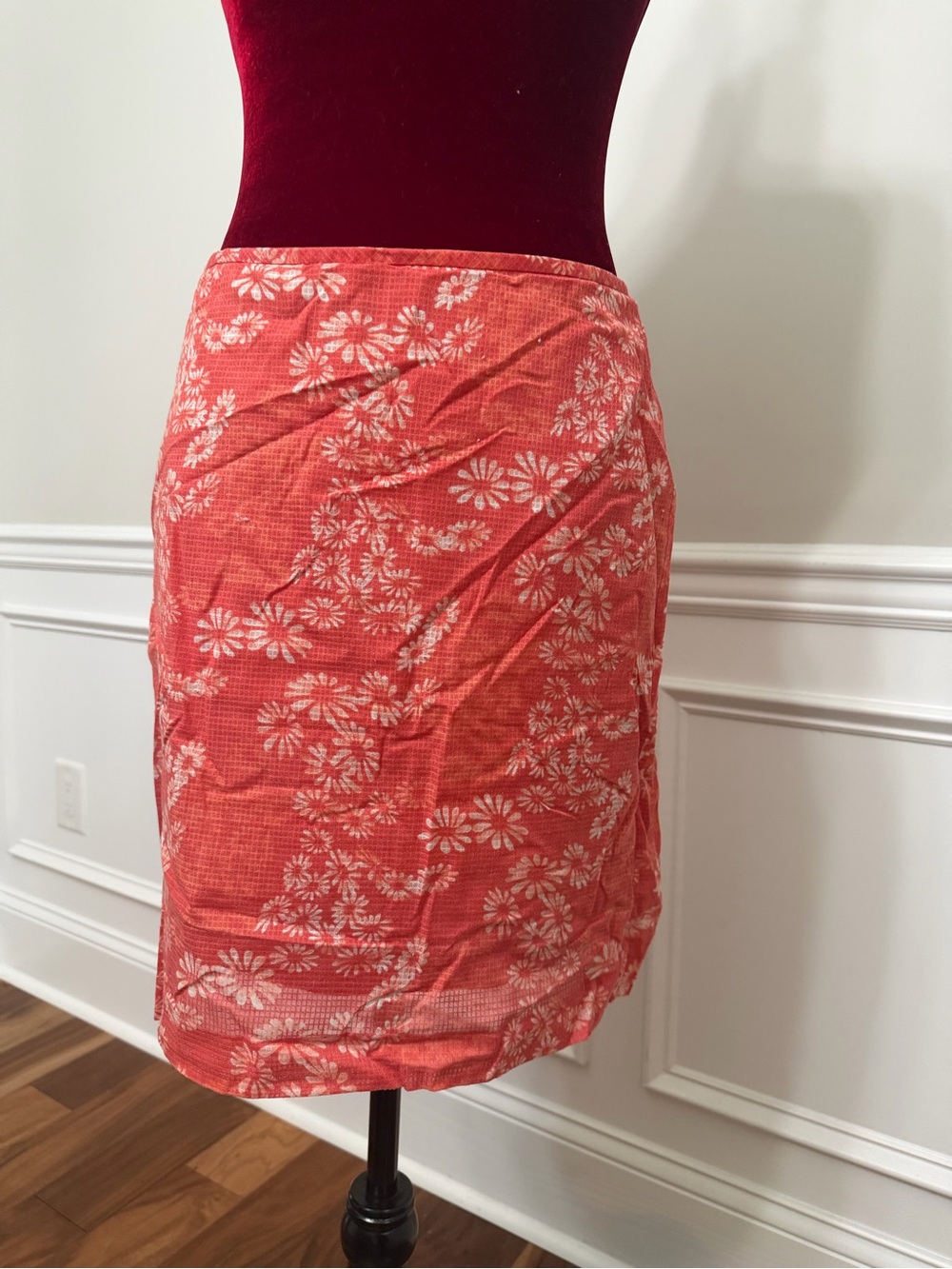 Banana Republic Coral Pink Lined Skirt‎ Sz 6